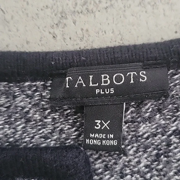 Talbots Gray Open Front Knitted  Cardigan  Size 3X Like New - Picture 5 of 5